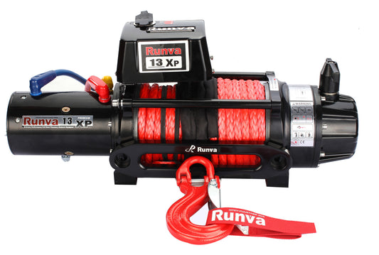 Runva 13XP Premium Winch with Synthetic Rope 12v or 24v