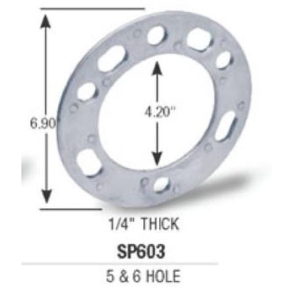 GORILLA MAG WHEEL SPACER 6MM 5 & 6 HOLE SUV (EACH)