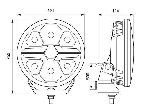 Hella ValueFIT Blade 9in Round Driving Light