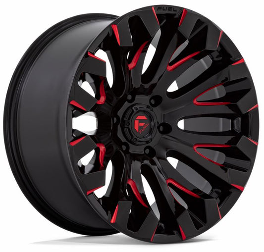 FUEL D829 | QUAKE | GLOSS BLACK MILLED RED