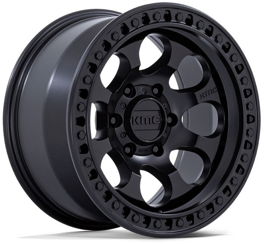 COMBO 17 x 8.5 6-139 +10 KMC KM550 | RIOT Wheel BLACK COMBO