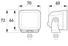 Hella Black Magic LED Cube 2.7" FloodLight