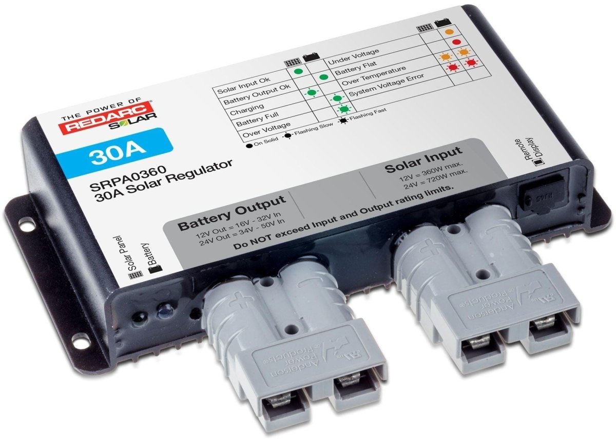 REDARC 30A Solar Regulator Anderson Connection
