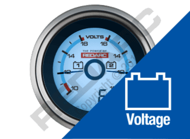 REDARC Dual Voltage Gauge With Optional Current Display