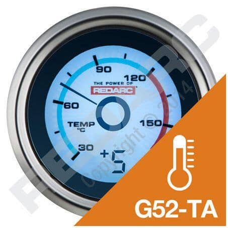 REDARC Single Temperature Gauge With Optional Current Display