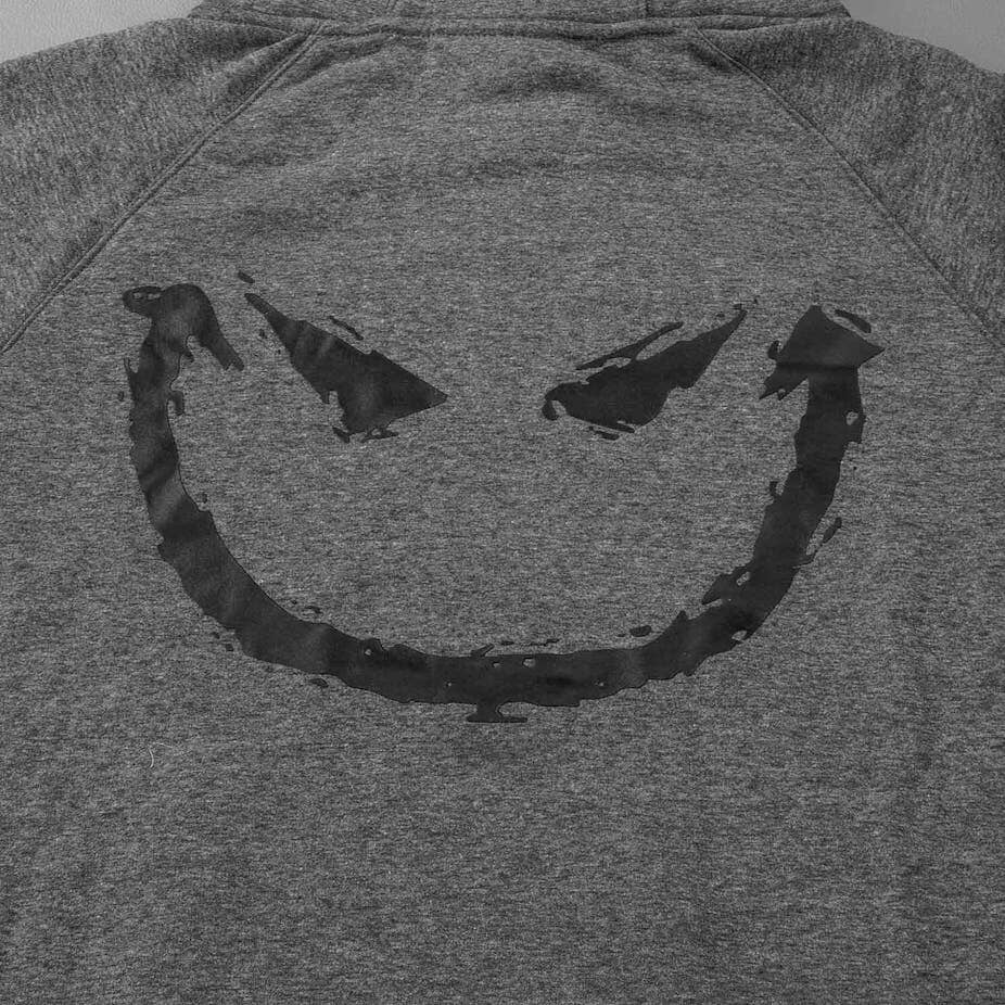 STED Hoodie - Charcoal Smiley