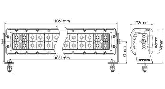 STEDI 42 Inch ST4K 80 LED Double Row Light Bar