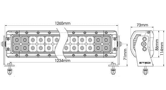 STEDI 50 Inch ST4K 96 LED Double Row Light Bar