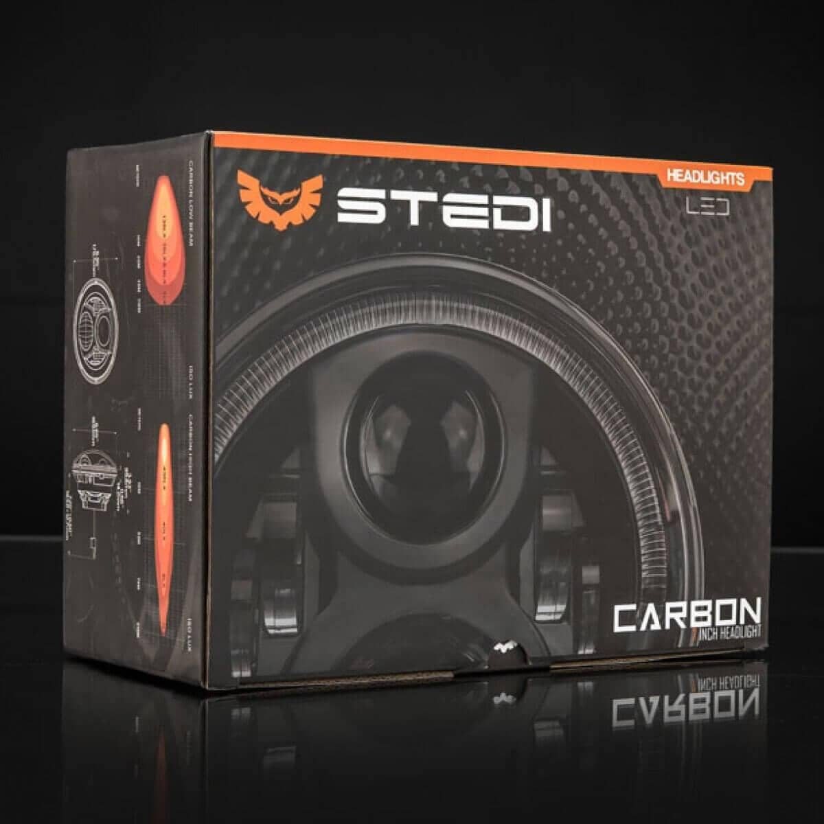 STEDI 7 Inch Carbon Black LED Headlight