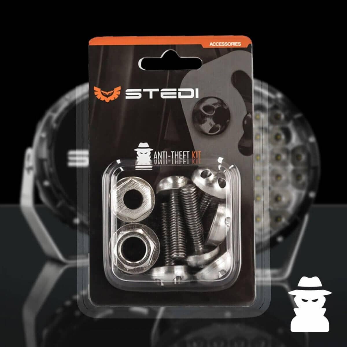 STEDI Anti-Theft Kit for the TYPE X 8.5 Inch & 7 Inch LED Light Spot Lights