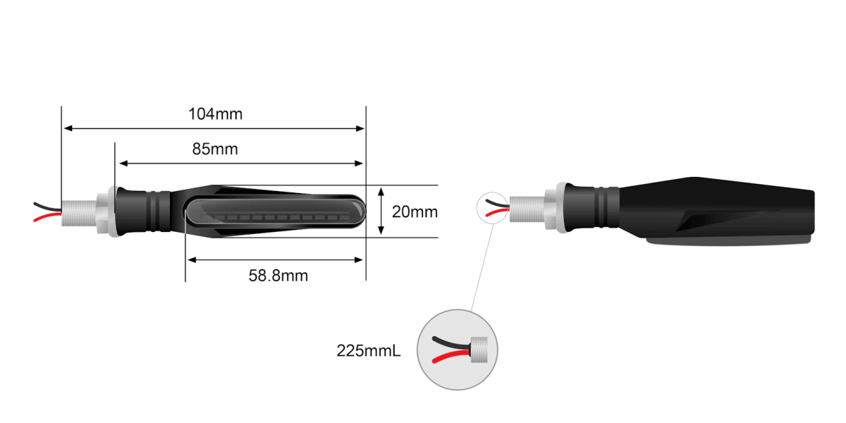 STEDI Dynamic Motorcycle LED Indicator (Pair)