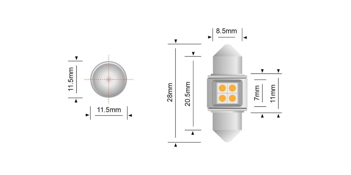 STEDI Festoon 28mm LED Bulbs (Pair)