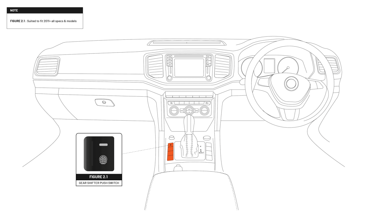 STEDI Gear Shifter Switch To Suit Amarok