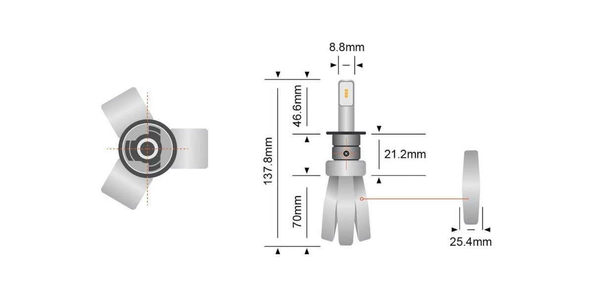 STEDI H1 Copper Head LED Bulbs (Pair)