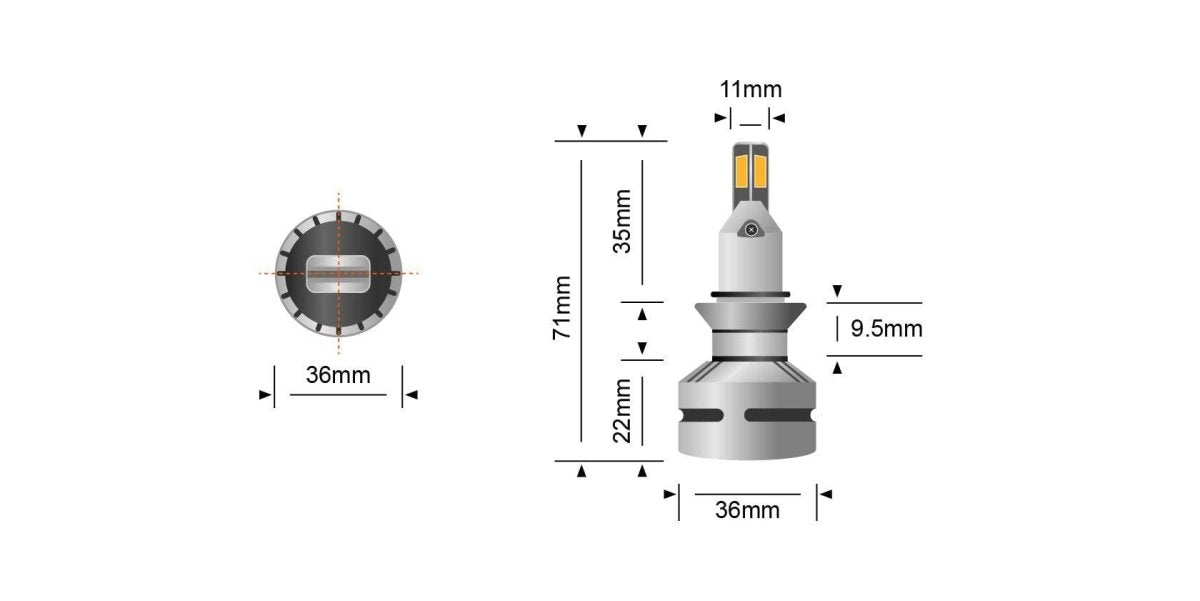 STEDI Projector H11 | H9 | H8 LED Head Light Upgrade (PAIR)