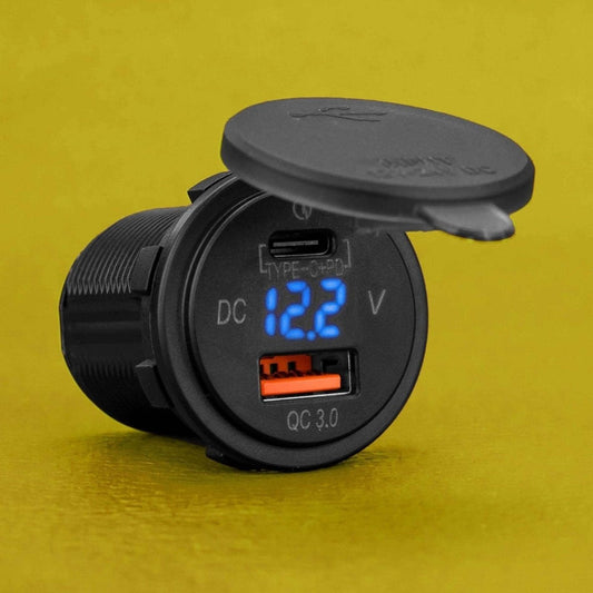 STEDI USB C Volt Meter Flush Mount