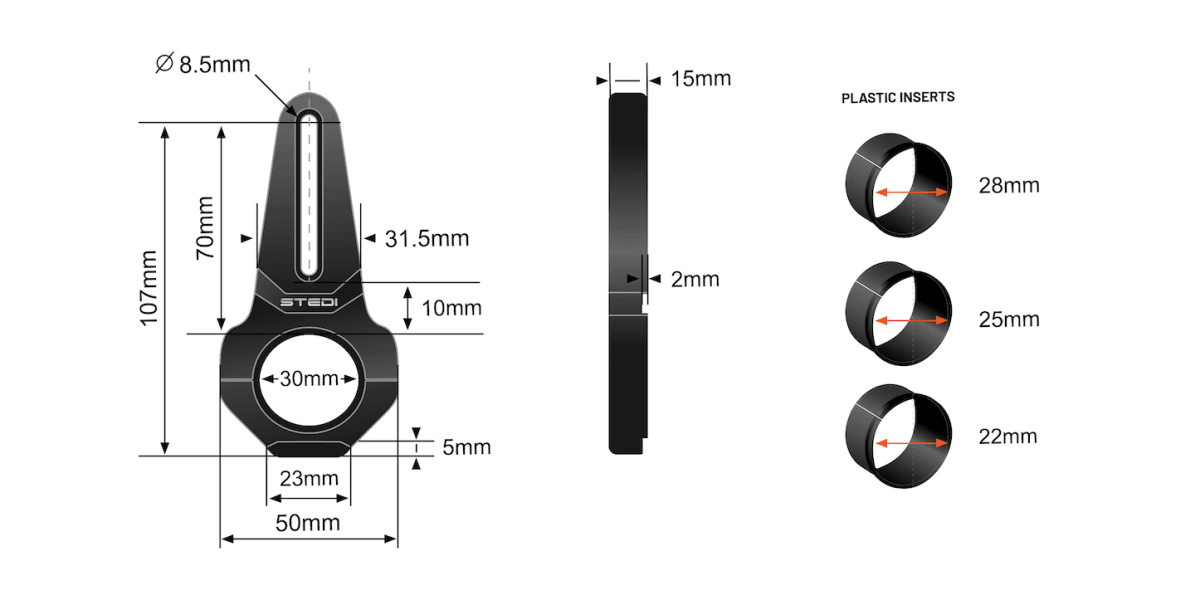 STEDI Vice Bull Bar Tube Clamps (Small Size)