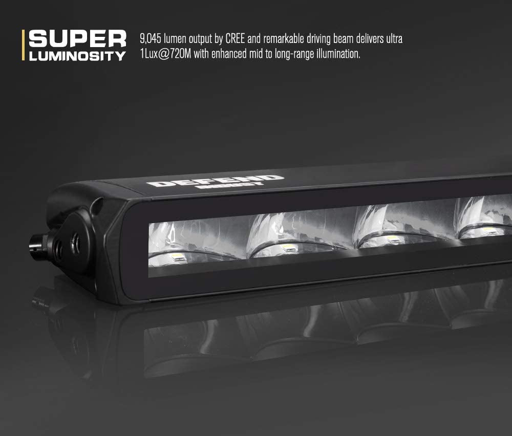 LED Light Bar 40 Inch, Driving Beam 9045LM, Full Frontal Screen Slim Design, Plug & Play with Wiring Harness, Side/Bottom Mounts, 12V Driving Light Bar for 4X4 Vehicle Truck SUV ATV