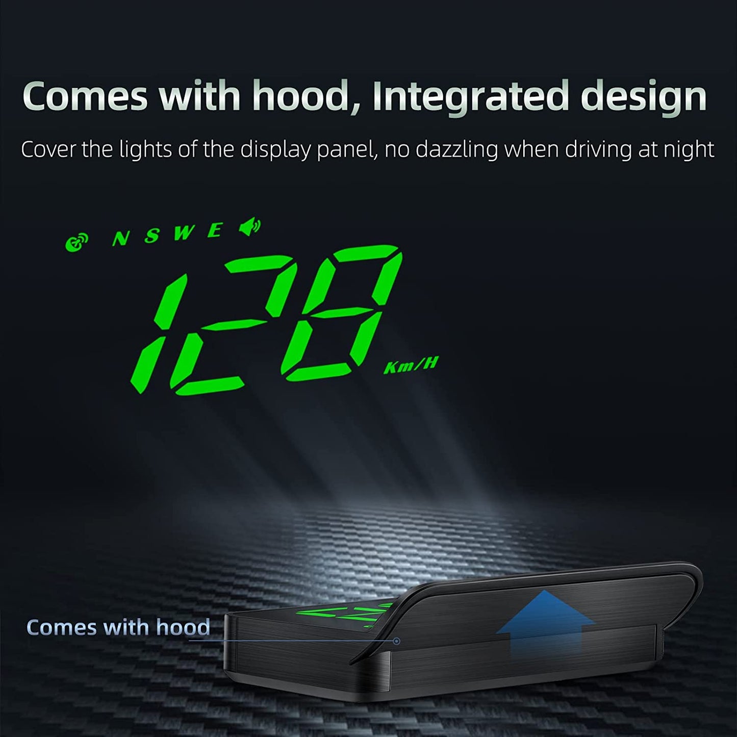 Digital GPS Speedometer M1，Car Hud Head up Display with Speed Warning，Car Speed Digital Display Odometer with Fatigue Driving Warning, for All Cars (M1 Green)