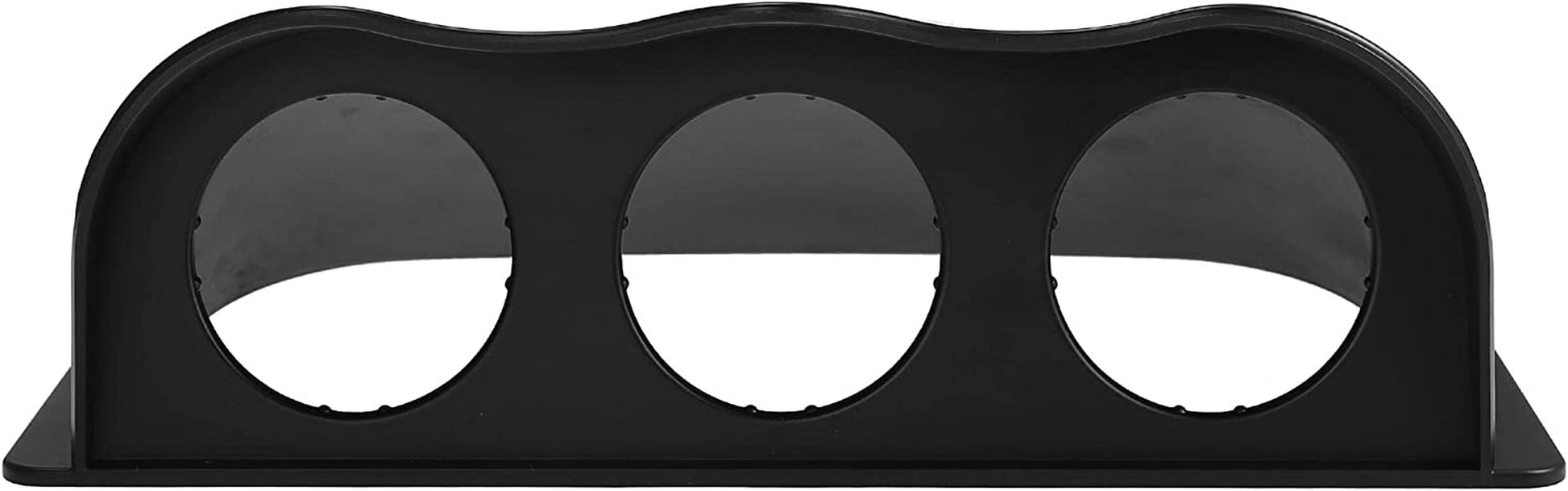 52Mm 2" Triple Hole 3 Holes ABS Plastic Universal Console Dashboard Gauge Holder Dash Gauge Pod Car Meter Mount Bracket Dome Lip Instrument Panel Shell Black