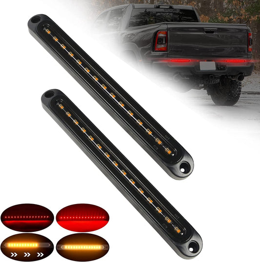 Red & Amber 10" LED Tail Light Stop/Turn/Tail Lights 