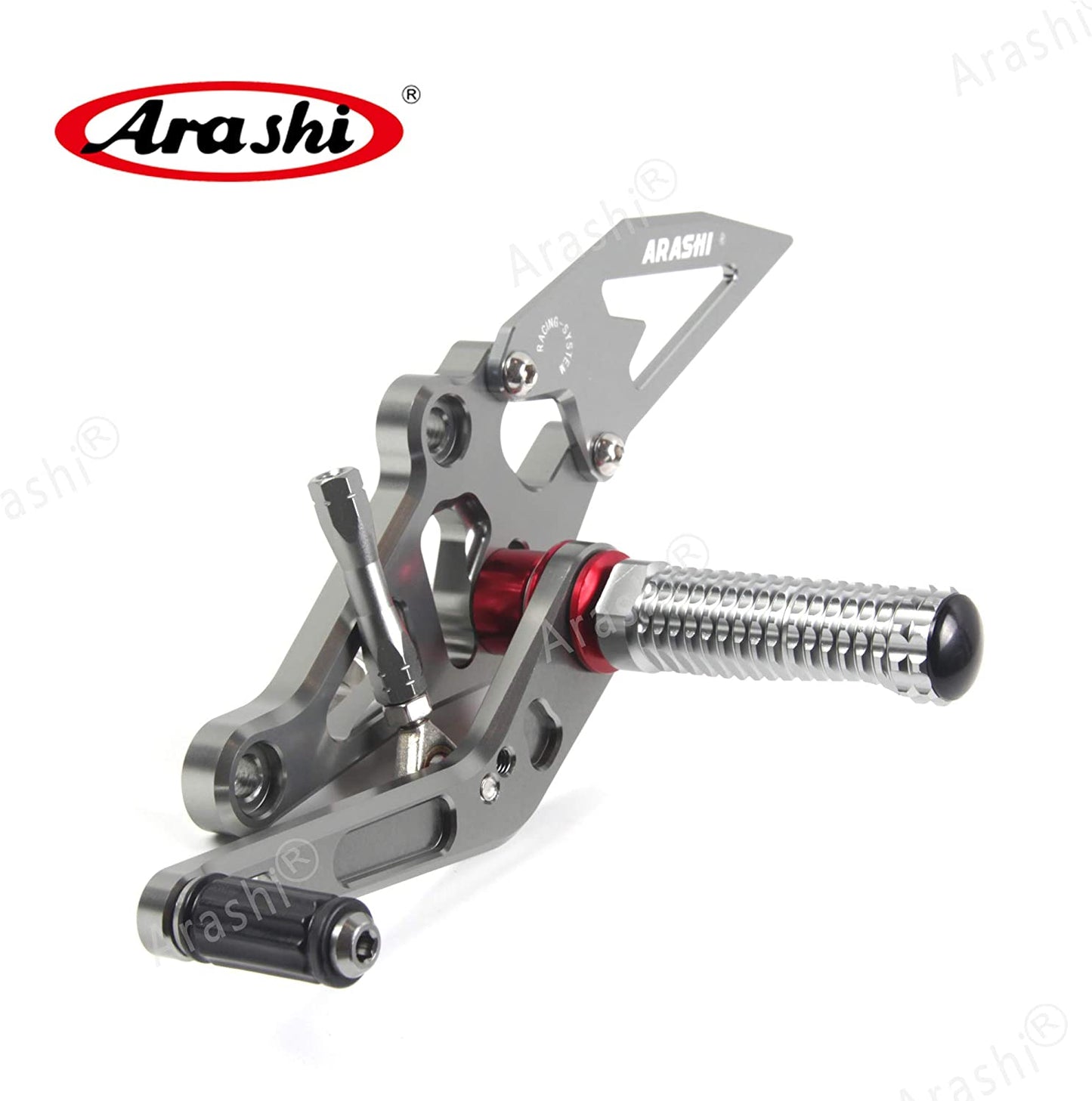 (Version 2.0) Adjustable Rearsets for YAMAHA MT07 FZ07 2018-2021 Motorcycle Accessories Foot Pegs Footrests Rear Set MT FZ 07 Gray 2019 2020