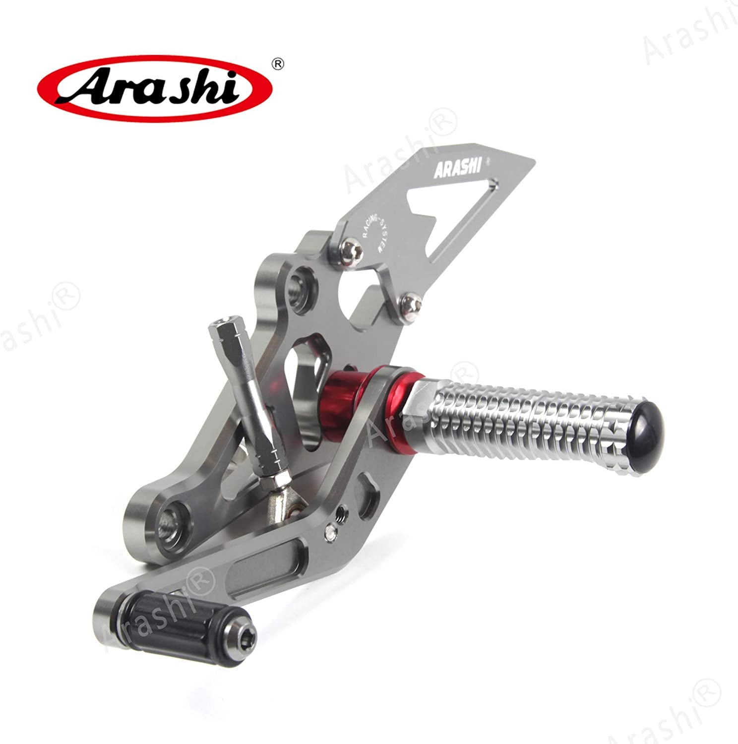 (Version 2.0) Adjustable Rearsets for YAMAHA MT07 FZ07 2018-2021 Motorcycle Accessories Foot Pegs Footrests Rear Set MT FZ 07 Gray 2019 2020